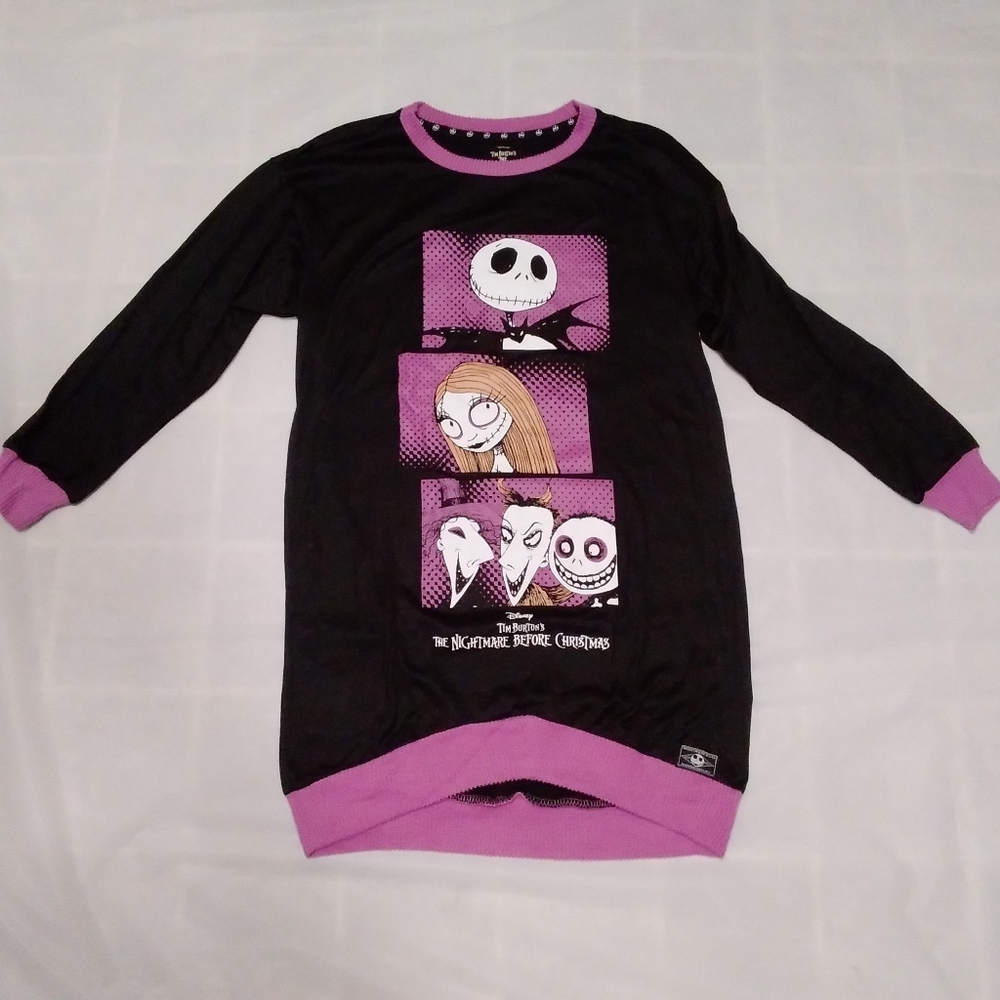 NWOT Nightmare Before Christmas Nightgown Small 4/6